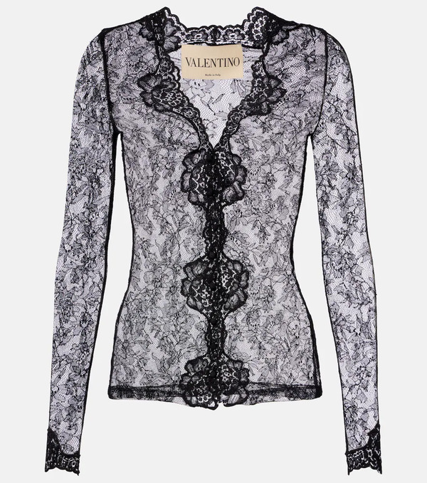  Valentino Valentino Floral Sheer Lace Cardigan 