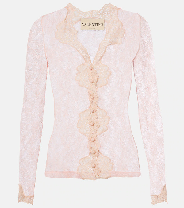  Valentino Valentino Floral Sheer Lace Cardigan 