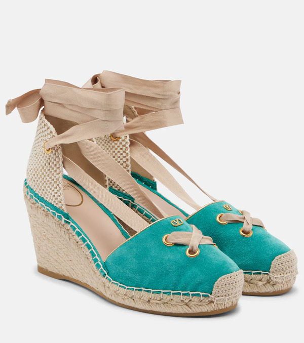  Valentino Garavani Valentino Garavani Resort Suede Espadrille Wedges 