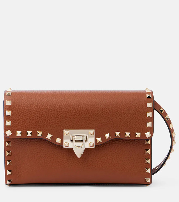  Valentino Garavani Valentino Garavani Rockstud Small Leather Crossbody Bag 