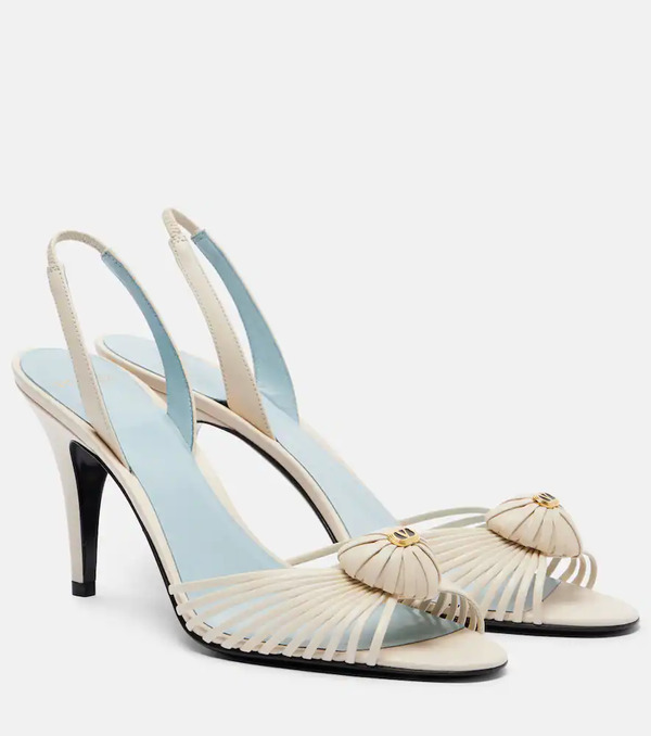  Valentino Garavani Valentino Garavani Royal 85 Leather Slingback Sandals 