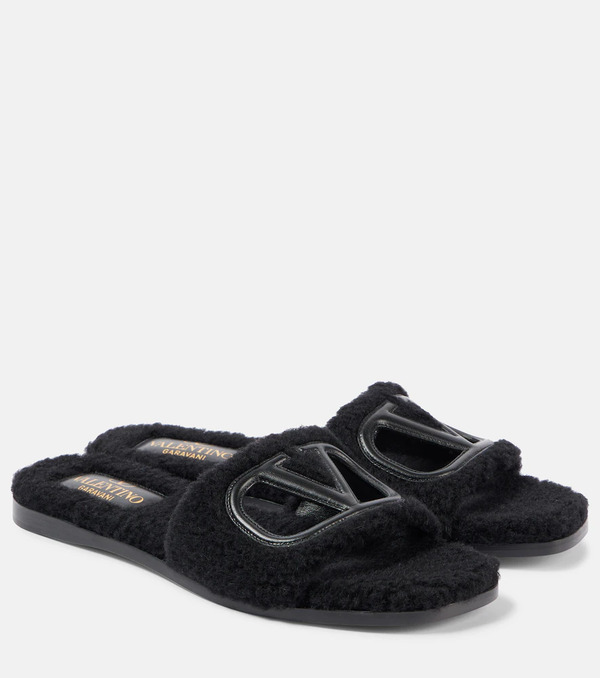  Valentino Garavani Valentino Garavani Vlogo Cutout Slides 