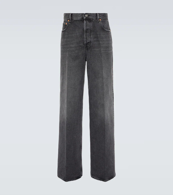  Valentino Valentino High-rise Wide-leg Jeans 