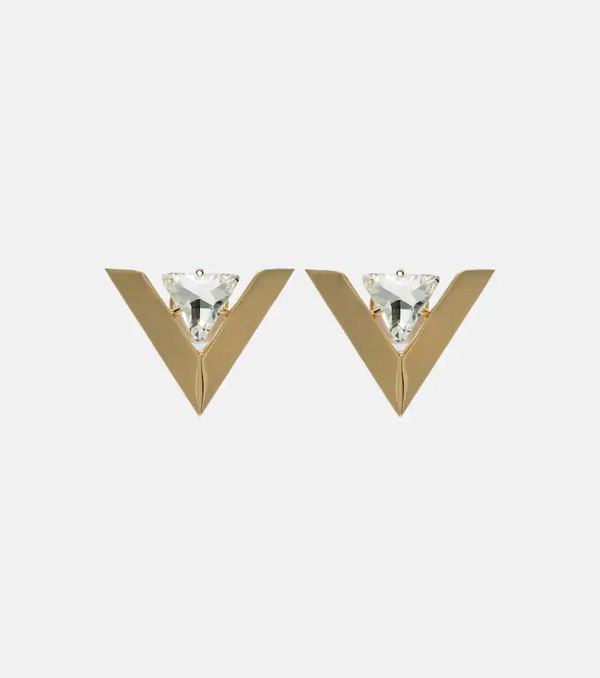  Valentino Valentino Je Les V Crystal-embellished Earrings 
