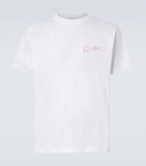  Valentino Valentino Logo Cotton Jersey T-shirt 