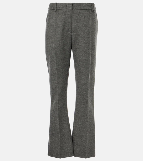  Valentino Valentino Mohair And Wool Flared Pants 