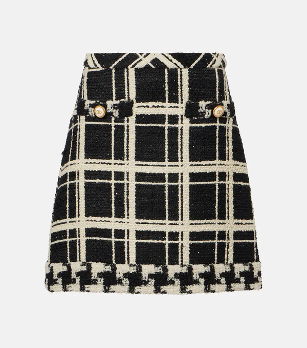  Valentino Valentino Mossi Wool-blend Tweed Miniskirt 