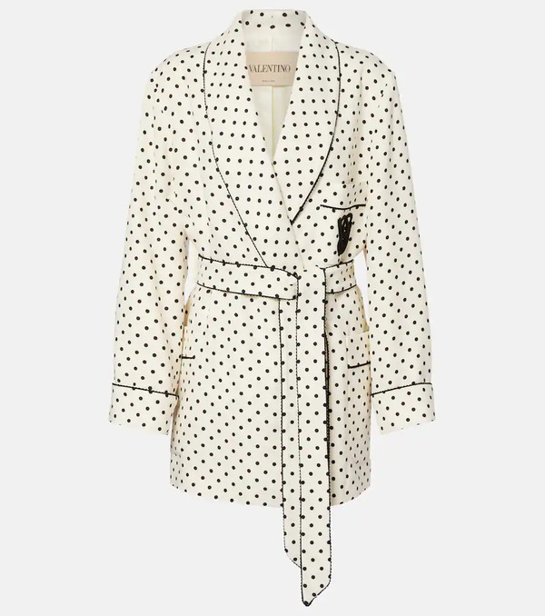  Valentino Valentino Plus De Pois Belted Jacket 