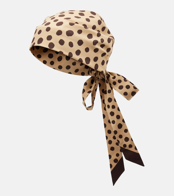  Valentino Valentino Polka-dot Cotton And Silk Head Wrap 