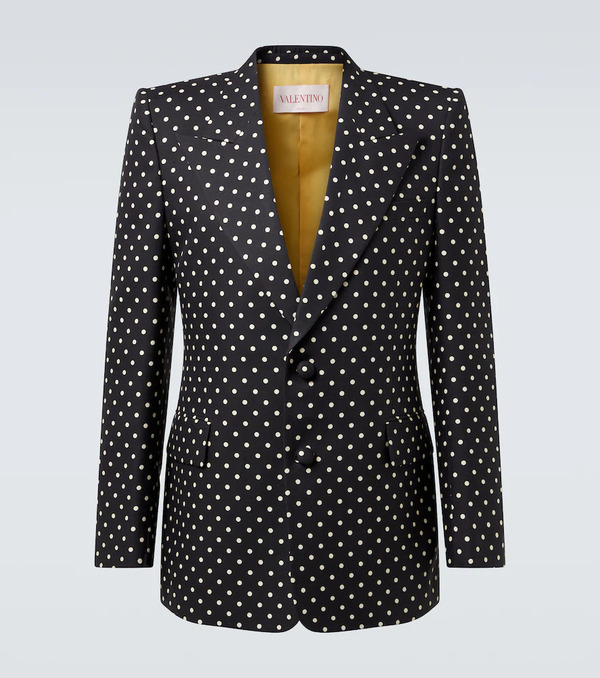  Valentino Valentino Polka-dot Silk Blazer 