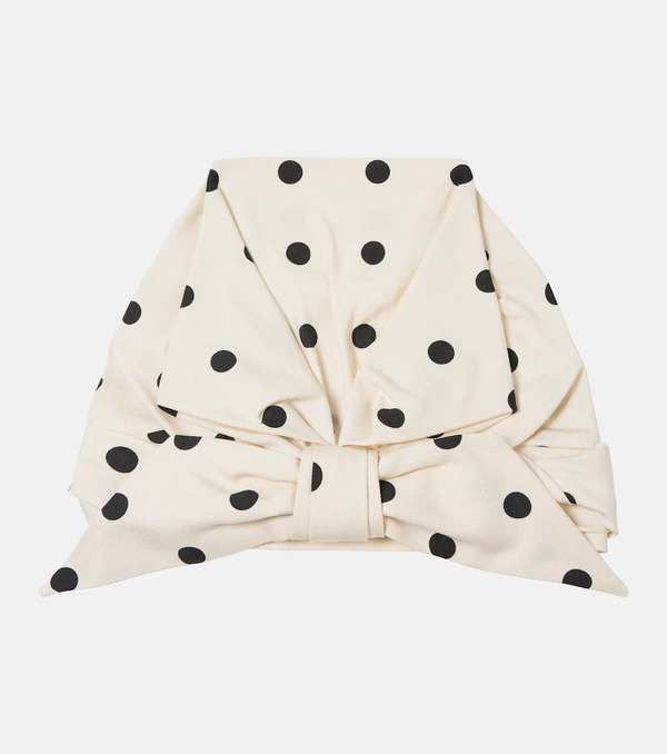  Valentino Valentino Polka-dot Silk Head Wrap 
