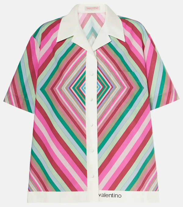  Valentino Valentino Printed Cotton Poplin Shirt 