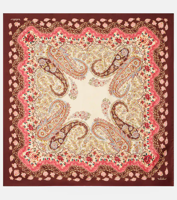  Valentino Valentino Printed Silk Twill Scarf 