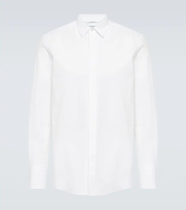  Valentino Valentino Rockstud Untitled Cotton Poplin Shirt 