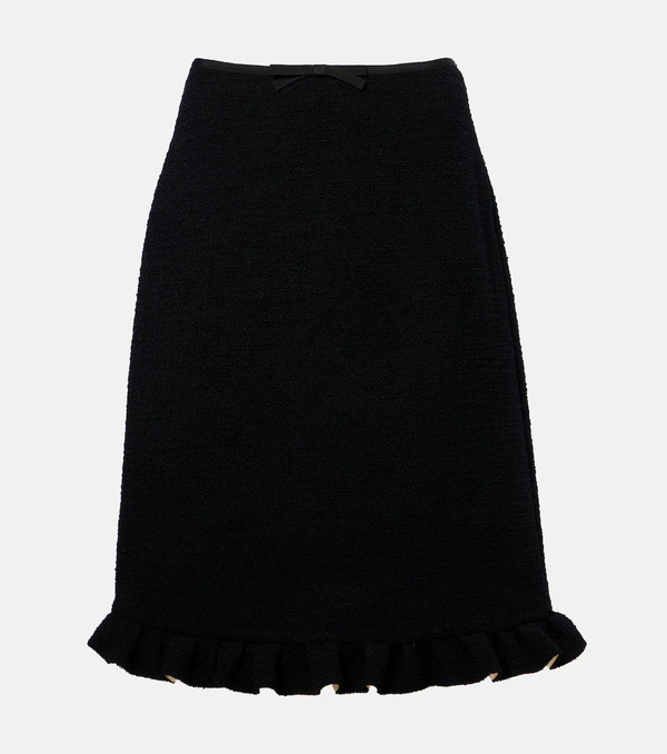  Valentino Valentino Ruffled Wool-blend Miniskirt 