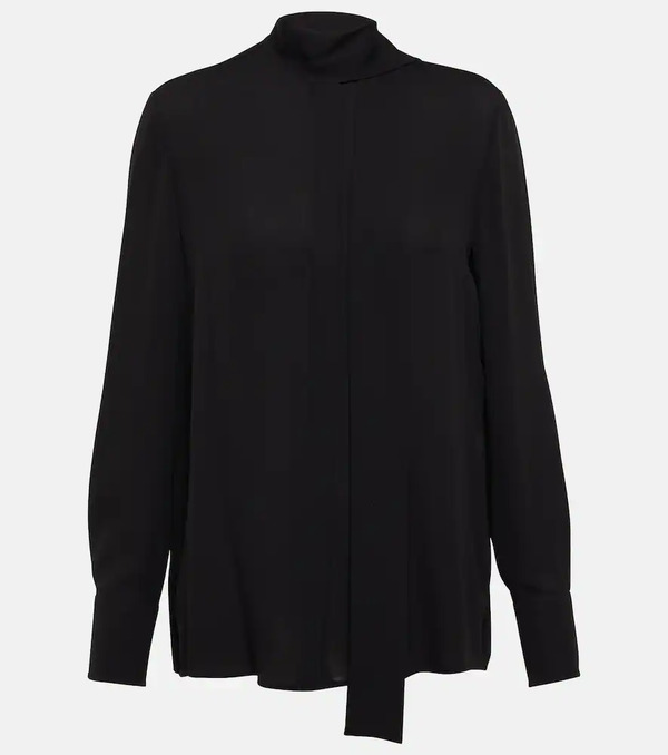  Valentino Valentino Tie-neck Silk Georgette Blouse 