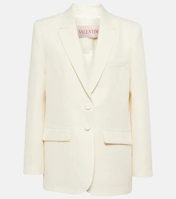  Valentino Valentino Toile Iconographe Crãªpe Couture Blazer 