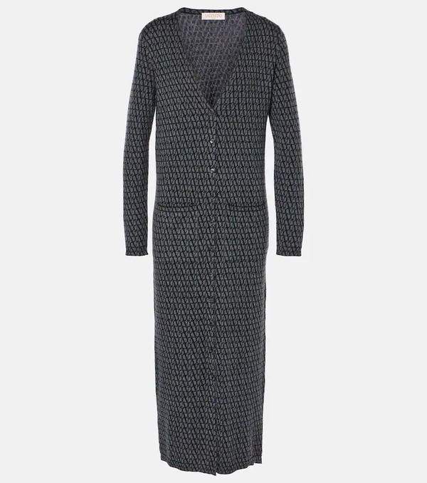  Valentino Valentino Toile Iconographe Wool Maxi Dress 