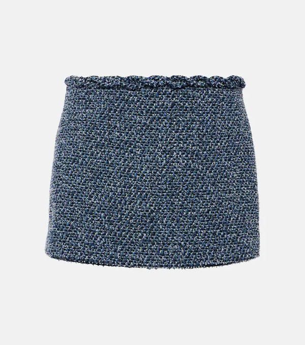  Valentino Valentino Tweed Denim Miniskirt 