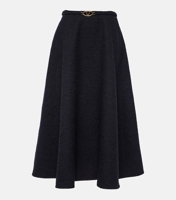  Valentino Valentino Tweed Midi Skirt 