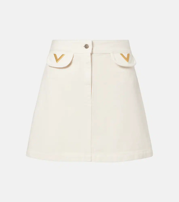  Valentino Valentino Vgold Denim Skirt 