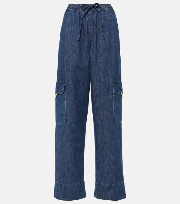  Valentino Valentino Vgold Wide-leg Cargo Jeans 