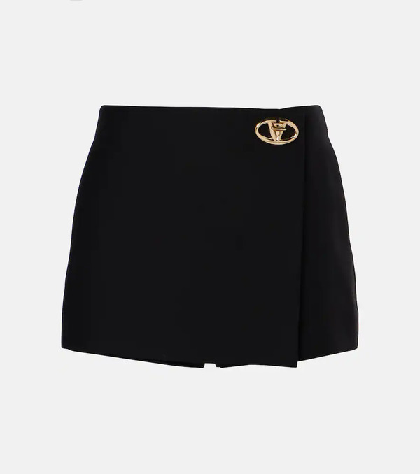  Valentino Valentino Vlogo Bold Crepe Couture Skort 