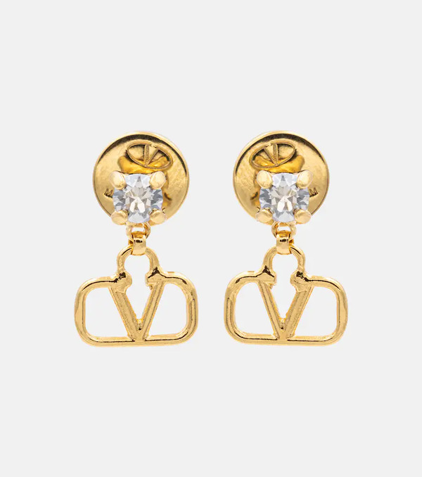 Valentino Valentino Vlogo Embellished Earrings 