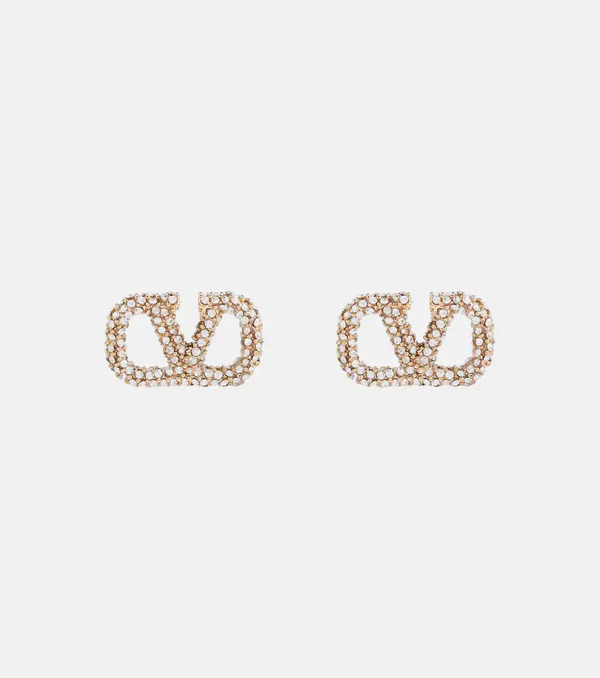  Valentino Valentino Vlogo Embellished Earrings 