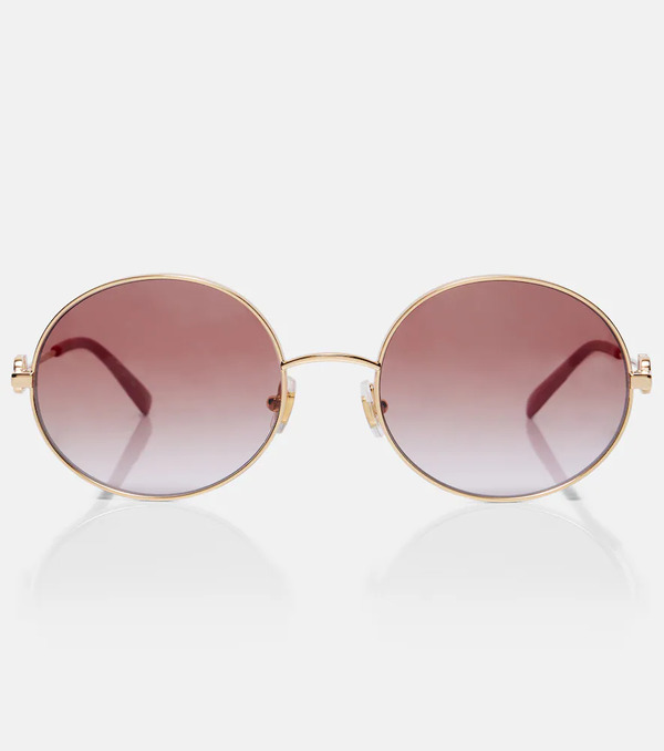  Valentino Valentino Vlogo Round Sunglasses 