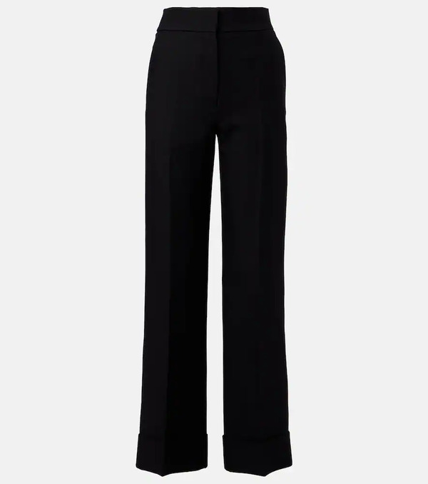  Valentino Valentino Wool And Silk Wide-leg Pants 