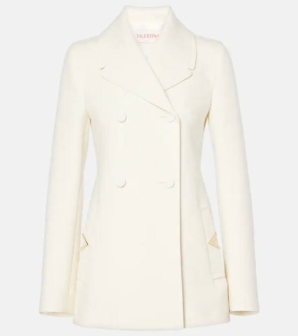  Valentino Valentino Wool-blend Crãªpe Blazer 