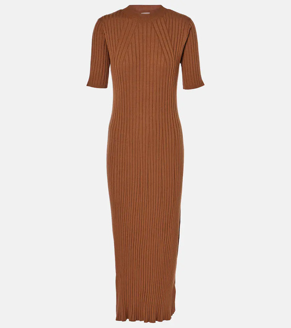  Varley Varley Maeve Ribbed-knit Midi Dress 