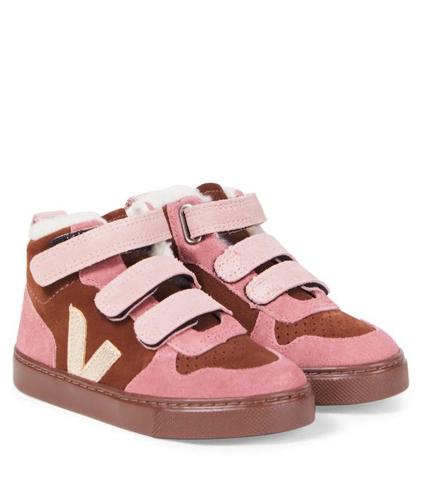  Veja Kids Veja Kids V-10 Suede High-top Sneakers 