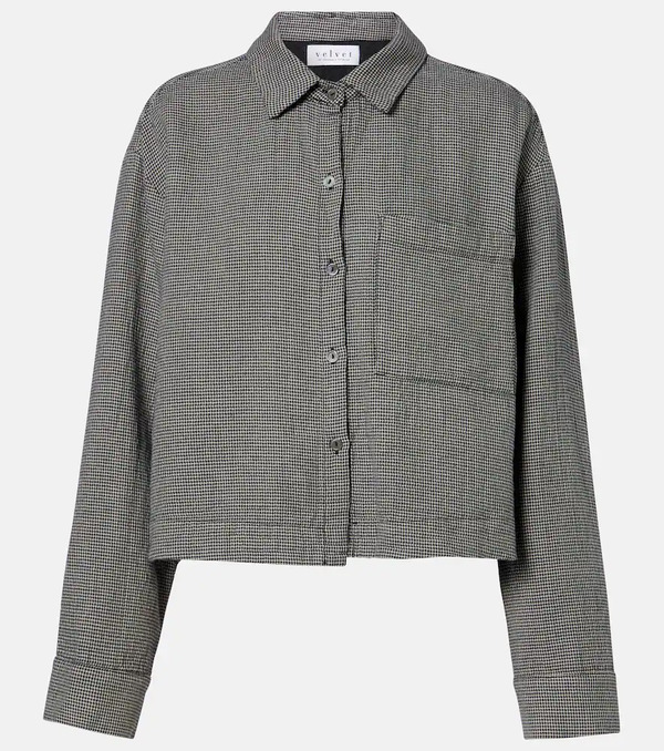 Velvet Velvet Adeline Houndstooth Cotton Shirt 