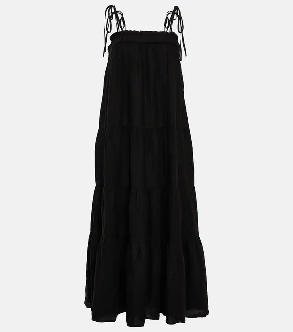  Velvet Velvet Charlie Tiered Linen Maxi Dress 
