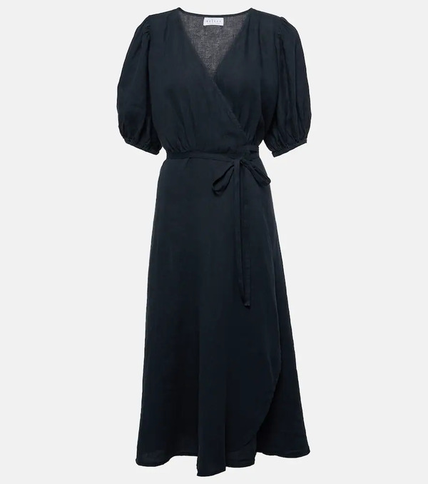  Velvet Velvet Dalene Linen Midi Dress 