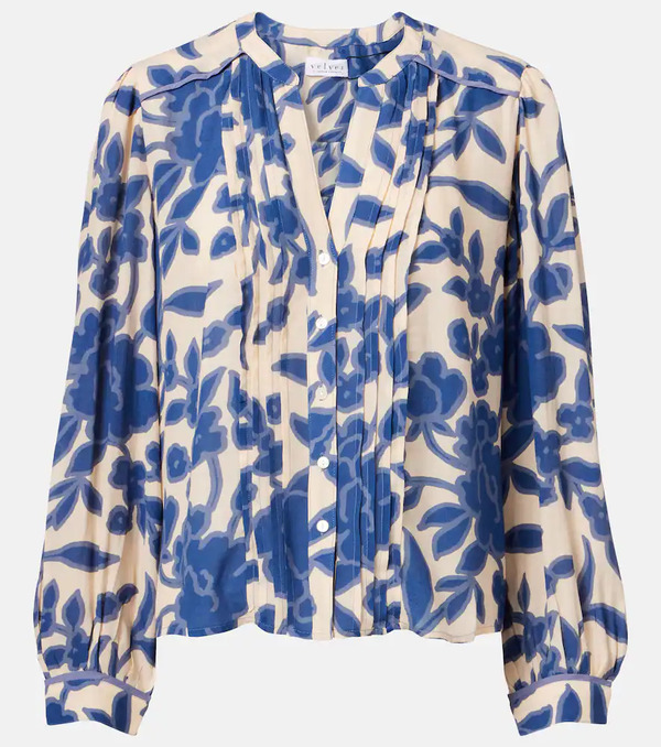  Velvet Velvet Elda Printed Crãªpe Blouse 