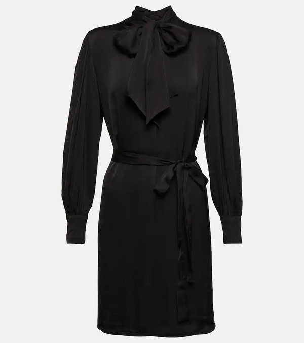  Velvet Velvet Evelyn Satin Shirt Mini Dress 