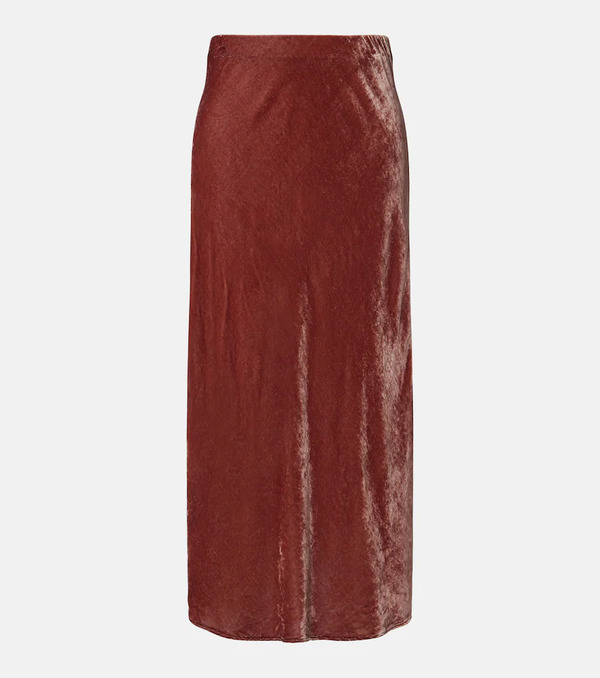 Velvet Velvet Felicity Velvet Midi Skirt 