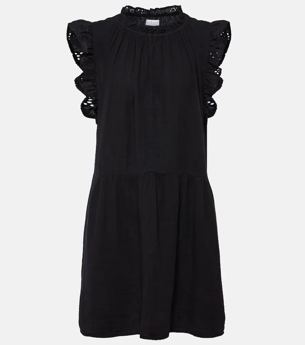  Velvet Velvet Grace Lace-trimmed Cotton Minidress 
