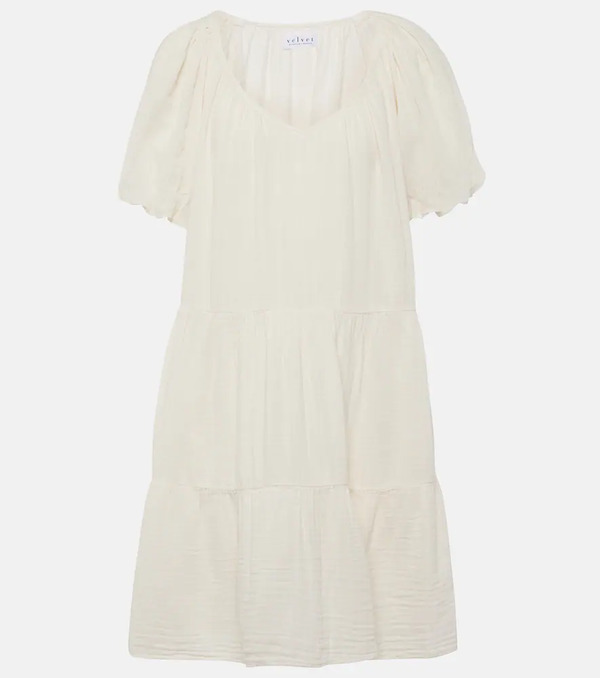  Velvet Velvet Helena Cotton Minidress 