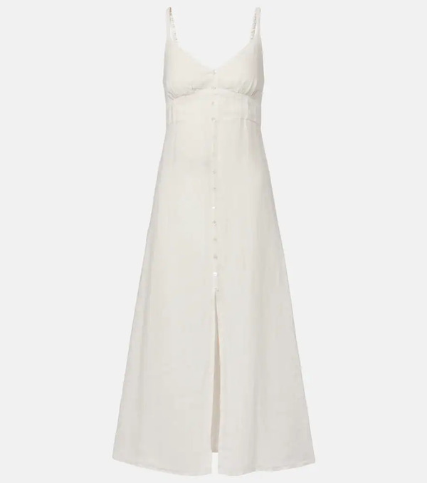  Velvet Velvet Janet Linen Midi Dress 