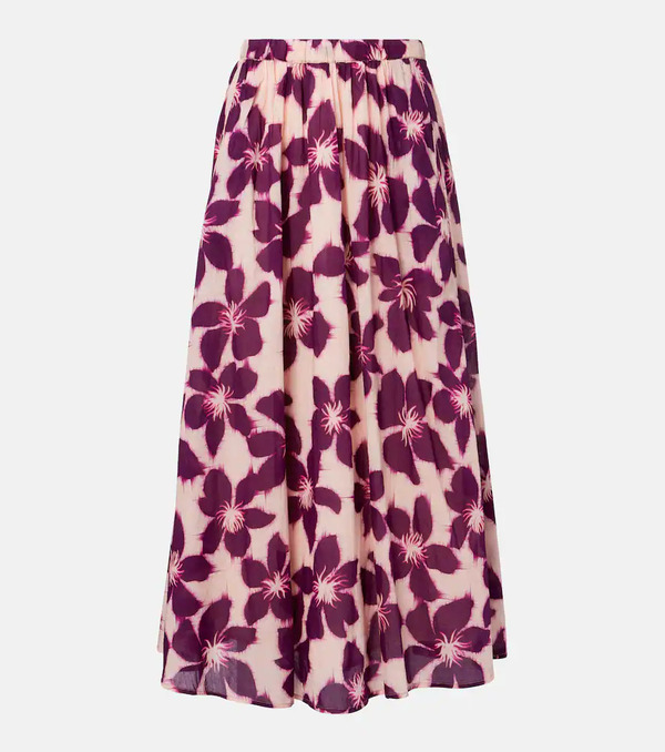  Velvet Velvet Jess Floral Cotton Voile Maxi Skirt 