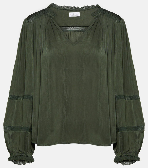  Velvet Velvet Koren Lace-trimmed Blouse 