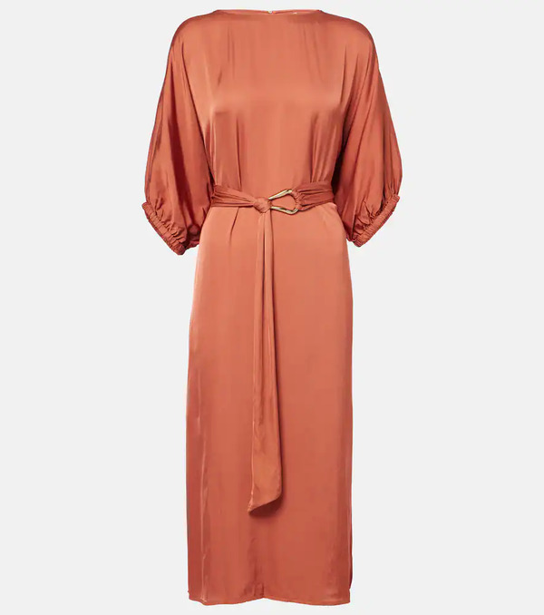  Velvet Velvet Laurel Satin Midi Dress 