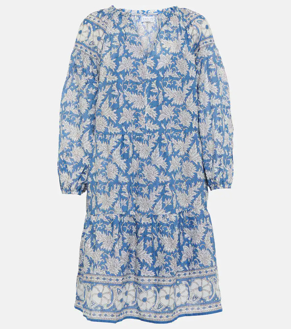  Velvet Velvet Lilah Printed Cotton Minidress 