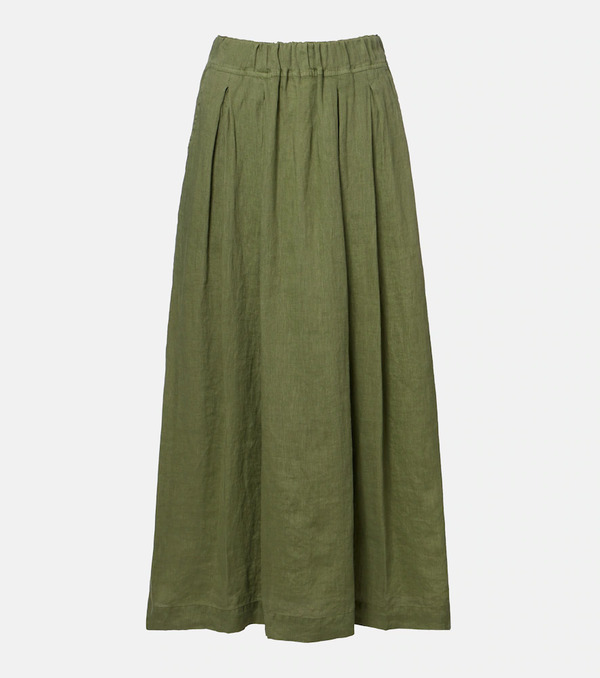  Velvet Velvet Linda Linen Midi Skirt 