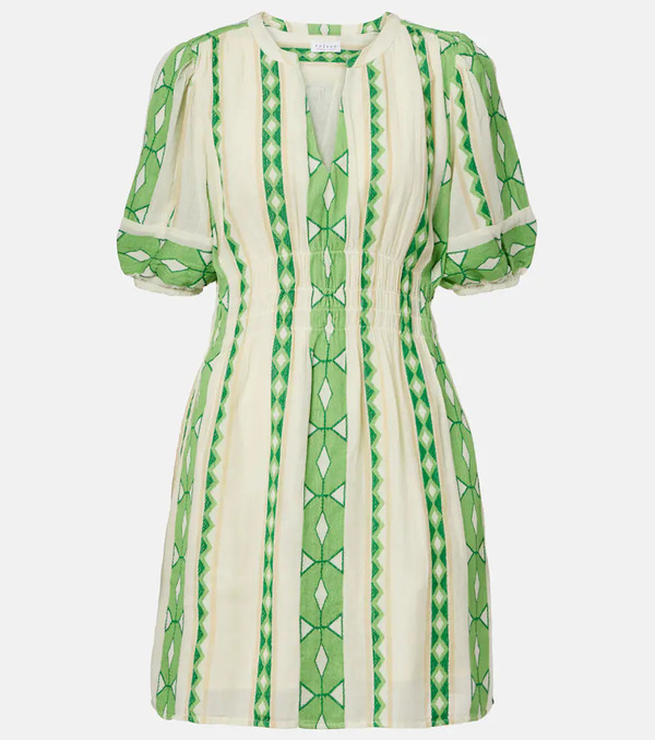  Velvet Velvet Lucy Patterned Cotton Minidress 