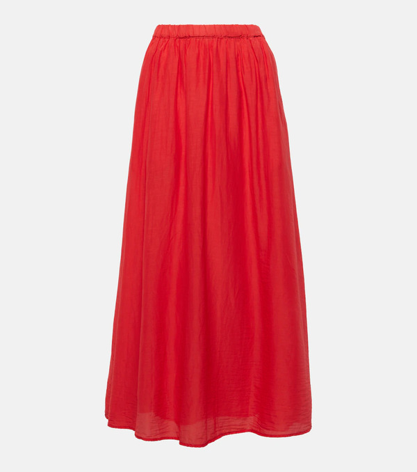  Velvet Velvet Mariela Cotton And Silk Maxi Skirt 